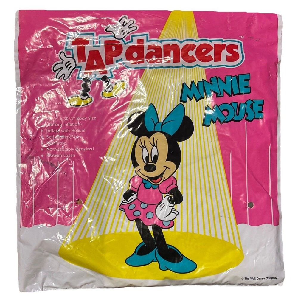 Vintage 1990 M&D Balloons Minnie Mouse Tapdancers  Inflatable Balloon NIP